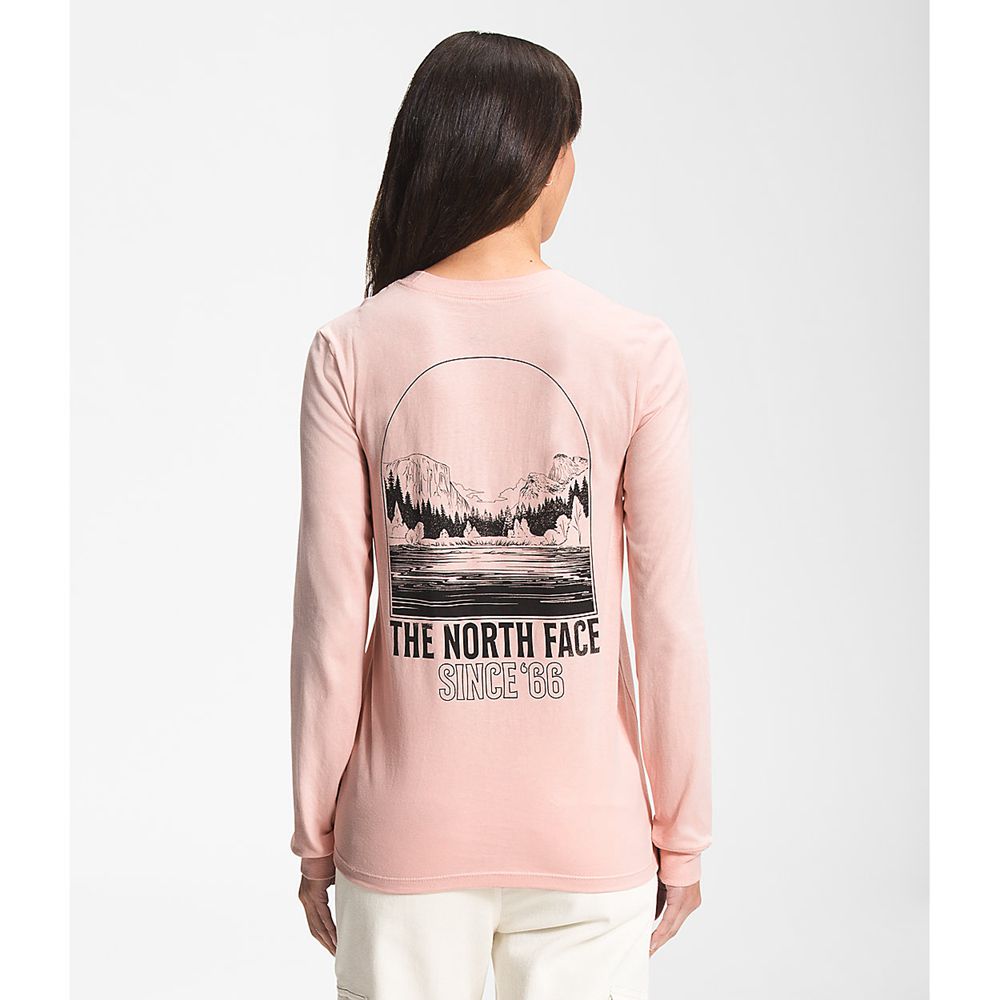 The North Face Long Sleeve Womens Australia - The North Face Long Sleeve Mountain Peace Sand Rose Mo